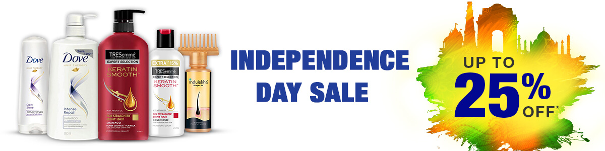 Independence Day Deal - 25% off on shampoo